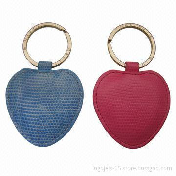 Leather Keyfob with Gold, Bronze, Chrome and Antique Emblem Finishing